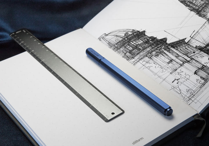 Stilform Aluminium Ruler 20 cm – Comet Grey (2)