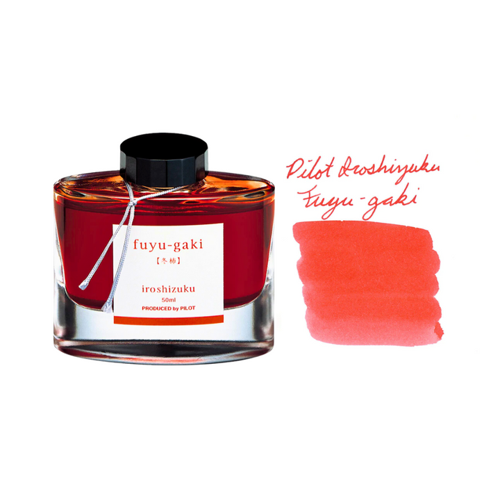 Pilot Iroshizuku 50ml Ink Bottle Fountain Pen Ink - Fuyu-gaki (Red Orange)