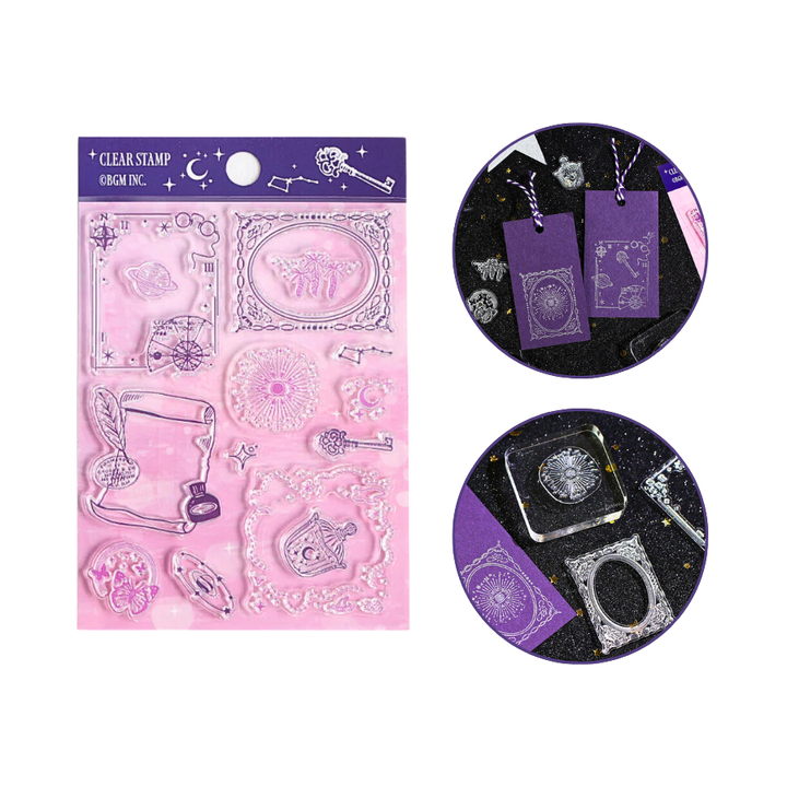 BGM Clear Stamp: Diary in Retro Star Moon Poem — BGM clear stamp — premium stationery, at Cityluxe Singapore