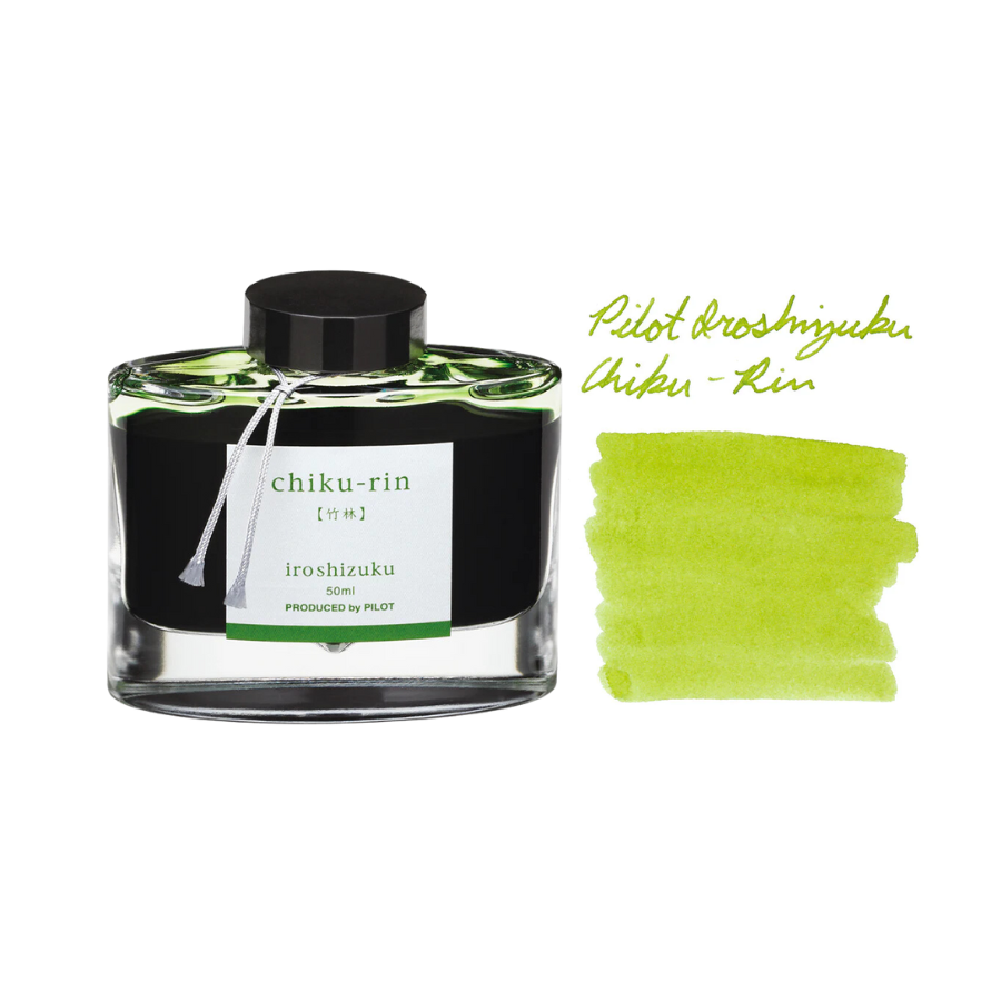 Pilot Iroshizuku 50ml Ink Bottle Fountain Pen Ink - Chiku-rin (Yellow Green)