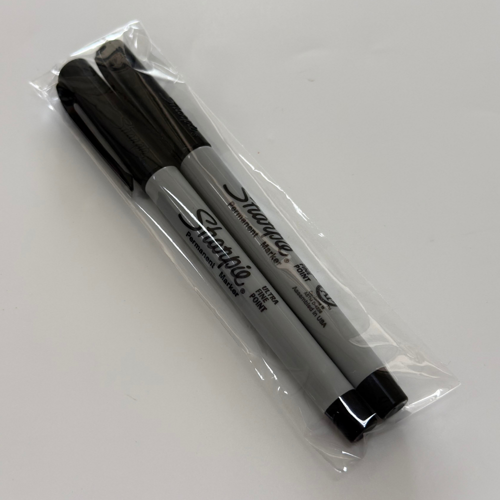 Sharpie Ultra Fine Point Permanent Markers Black Set of 2