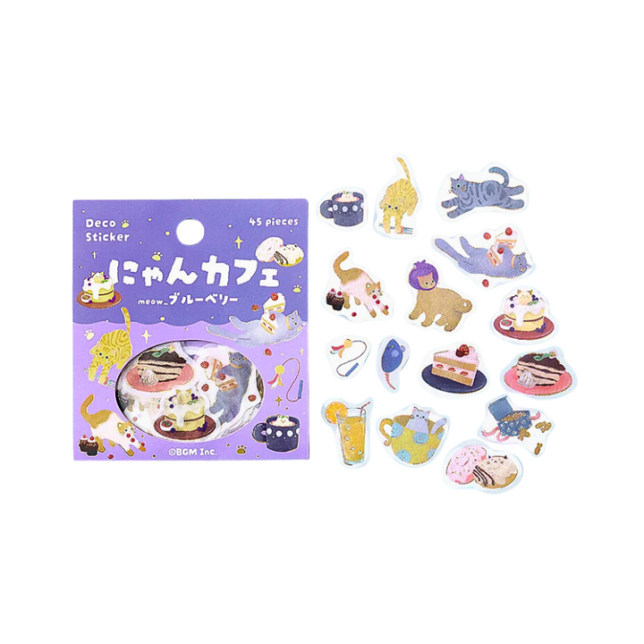 BGM Foil Stamping Flake Seal: Nyan Cafe - Blueberry