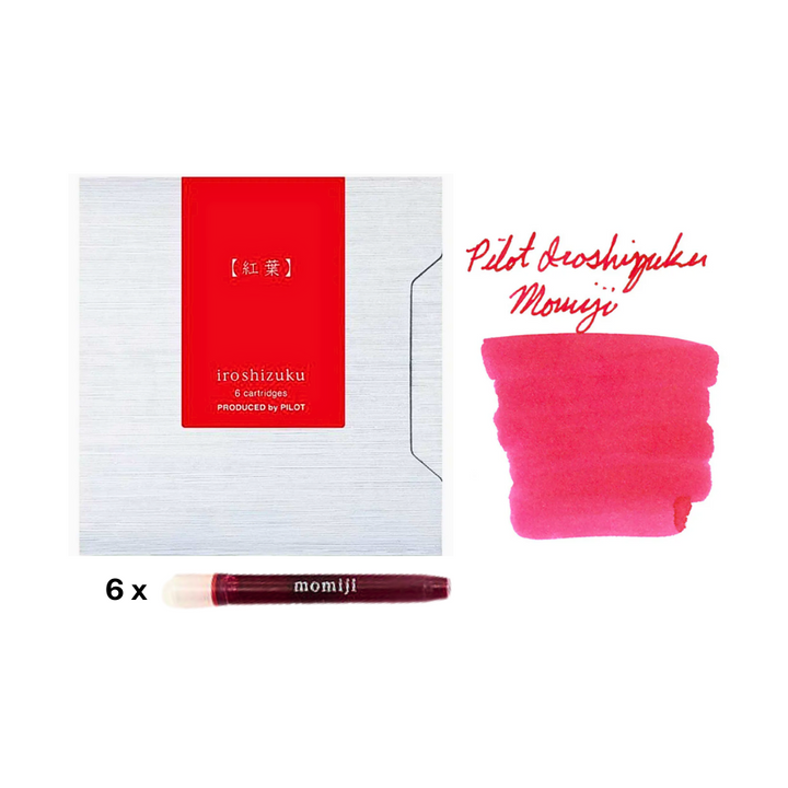 Pilot Iroshizuku Ink Cartridge in Momiji — PILOT fountain pen ink — premium bottled ink for writing, at Cityluxe Singapore