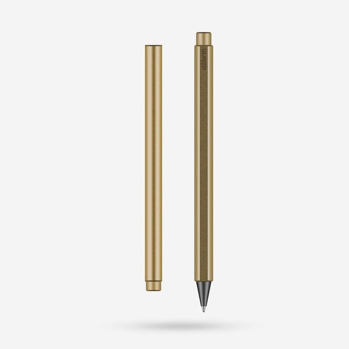 Stilform FLOW Radial Brushed Brass Rollerball Pen