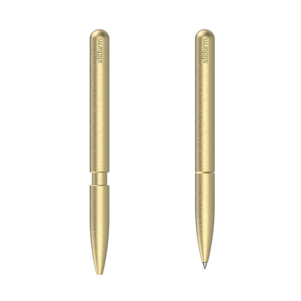 Stilform PEN Radial Brushed Brass Ballpoint Pen (2)