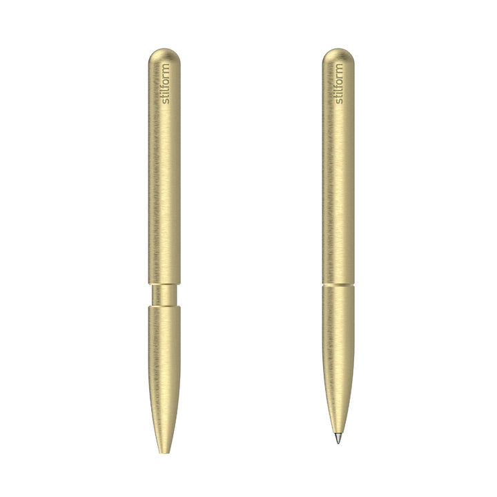 Stilform PEN Radial Brushed Brass Ballpoint Pen (2)