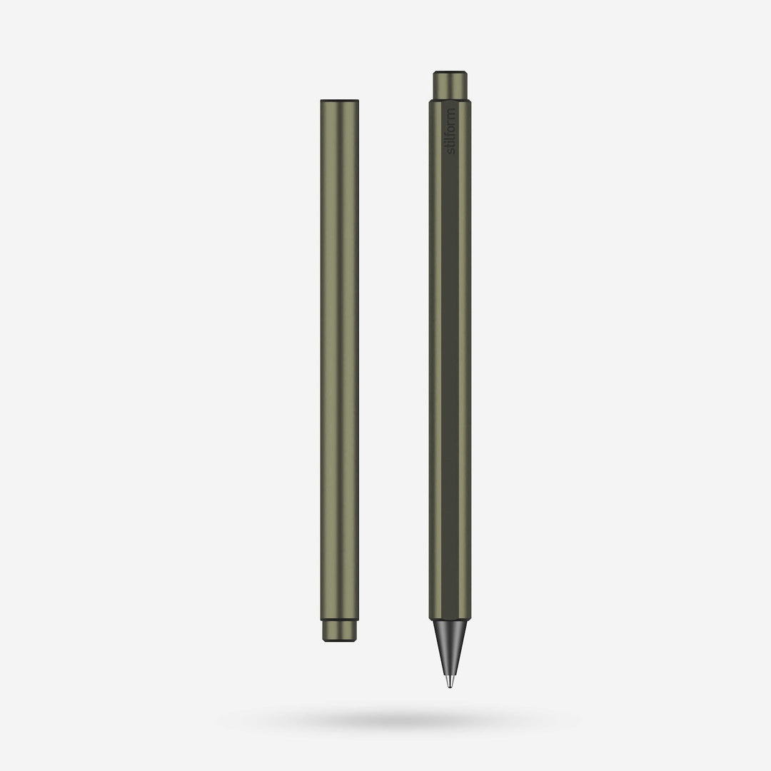 Stilform FLOW Moss Green Aluminium Rollerball Pen