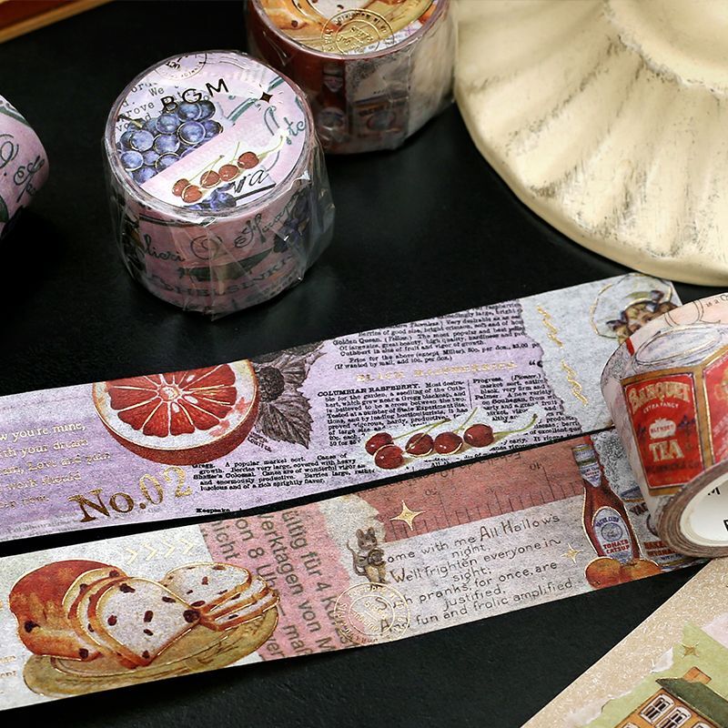 BGM Invitation to Romance Sweetness Masking Tape — BGM washi tape — decorative Japanese paper tape for journaling and craft, at Cityluxe Singapore