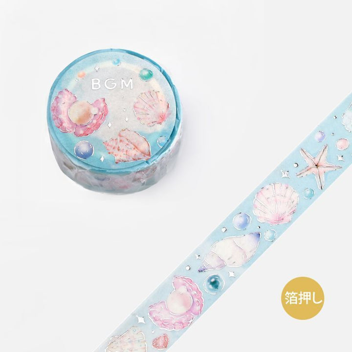 BGM Song of the Sea Masking Tape — BGM washi tape — decorative Japanese paper tape for journaling and craft, at Cityluxe Singapore
