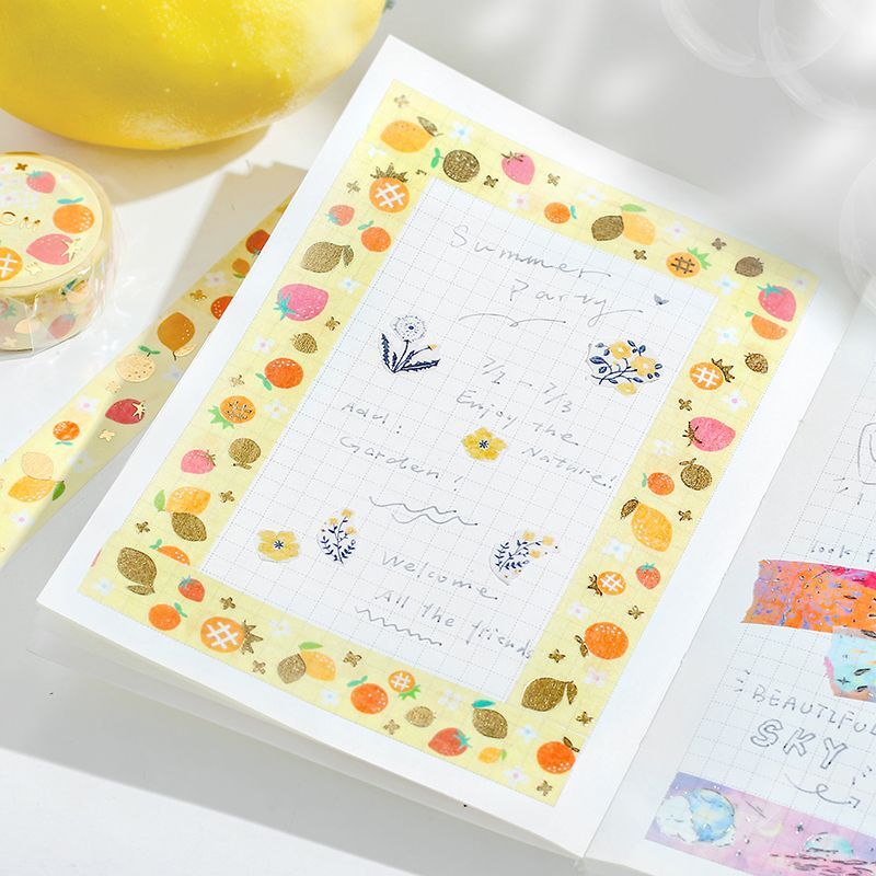 BGM Vitamin Masking Tape — BGM washi tape — decorative Japanese paper tape for journaling and craft, at Cityluxe Singapore