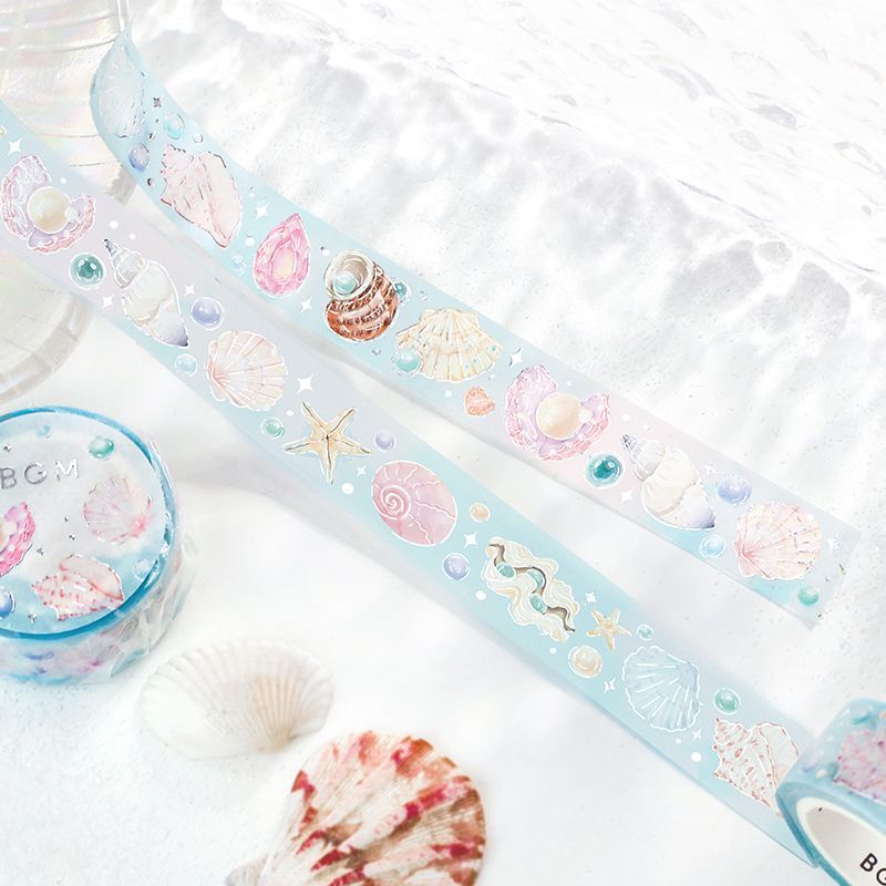 BGM Song of the Sea Masking Tape — BGM washi tape — decorative Japanese paper tape for journaling and craft, at Cityluxe Singapore