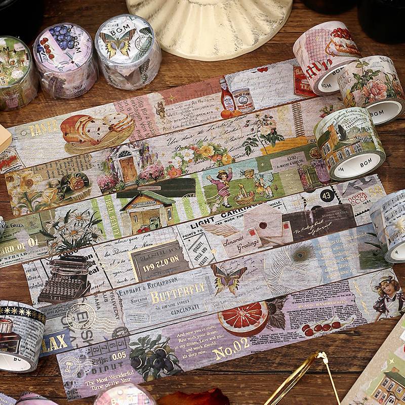 BGM Invitation to Romance Sweetness Masking Tape — BGM washi tape — decorative Japanese paper tape for journaling and craft, at Cityluxe Singapore