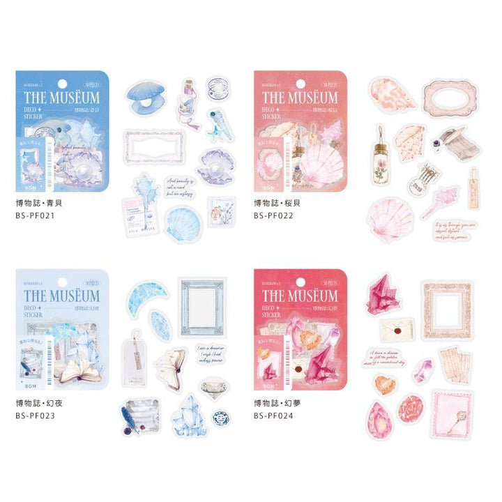 BGM Clear Seal in Natural History/Aogai — BGM washi tape — decorative Japanese paper tape for journaling and craft, at Cityluxe Singapore