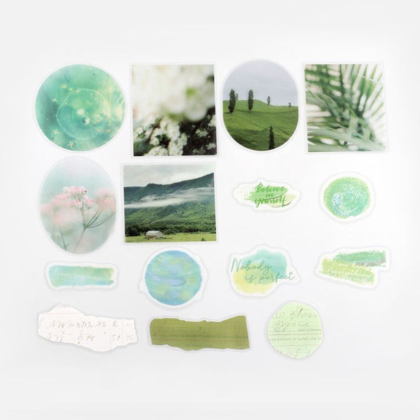 Load image into Gallery viewer, BGM Tracing Paper Seal: Color Poetry - Midori
