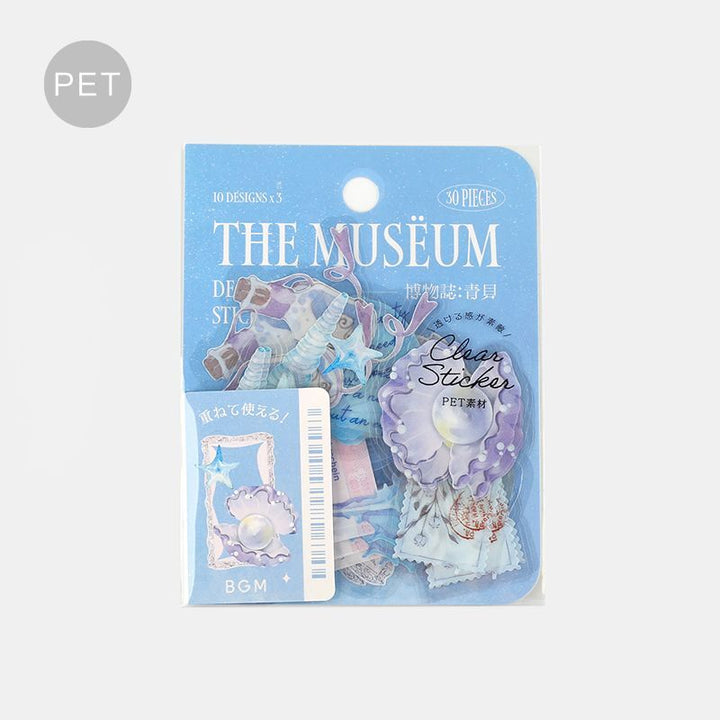 BGM Clear Seal in Natural History/Aogai — BGM washi tape — decorative Japanese paper tape for journaling and craft, at Cityluxe Singapore