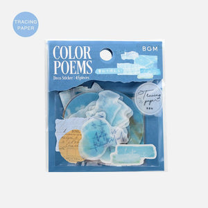 BGM Tracing Paper Seal: Color Poetry - Blue