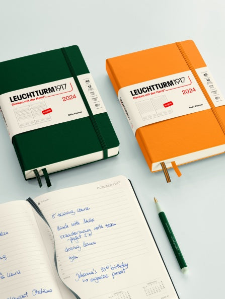 Leuchtturm1917 Recombine A5 Medium Hardcover Notebook in Plain / Apricot — Leuchtturm1917 notebook — quality writing journal with premium paper, at Cityluxe Singapore stationery store