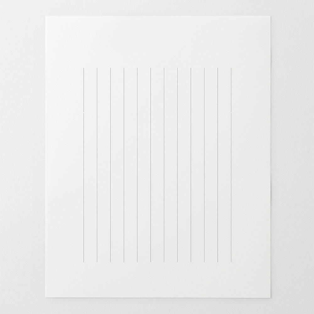 MD Paper Letter Pad Cotton Vertical Ruled Lines A — with packaging
