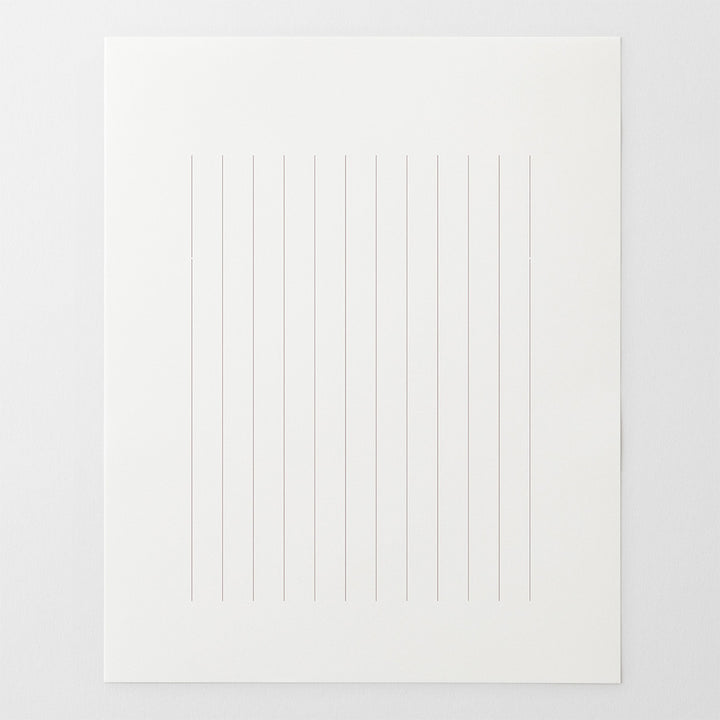 MD Paper Letter Pad Cotton Vertical Ruled Lines A — with packaging