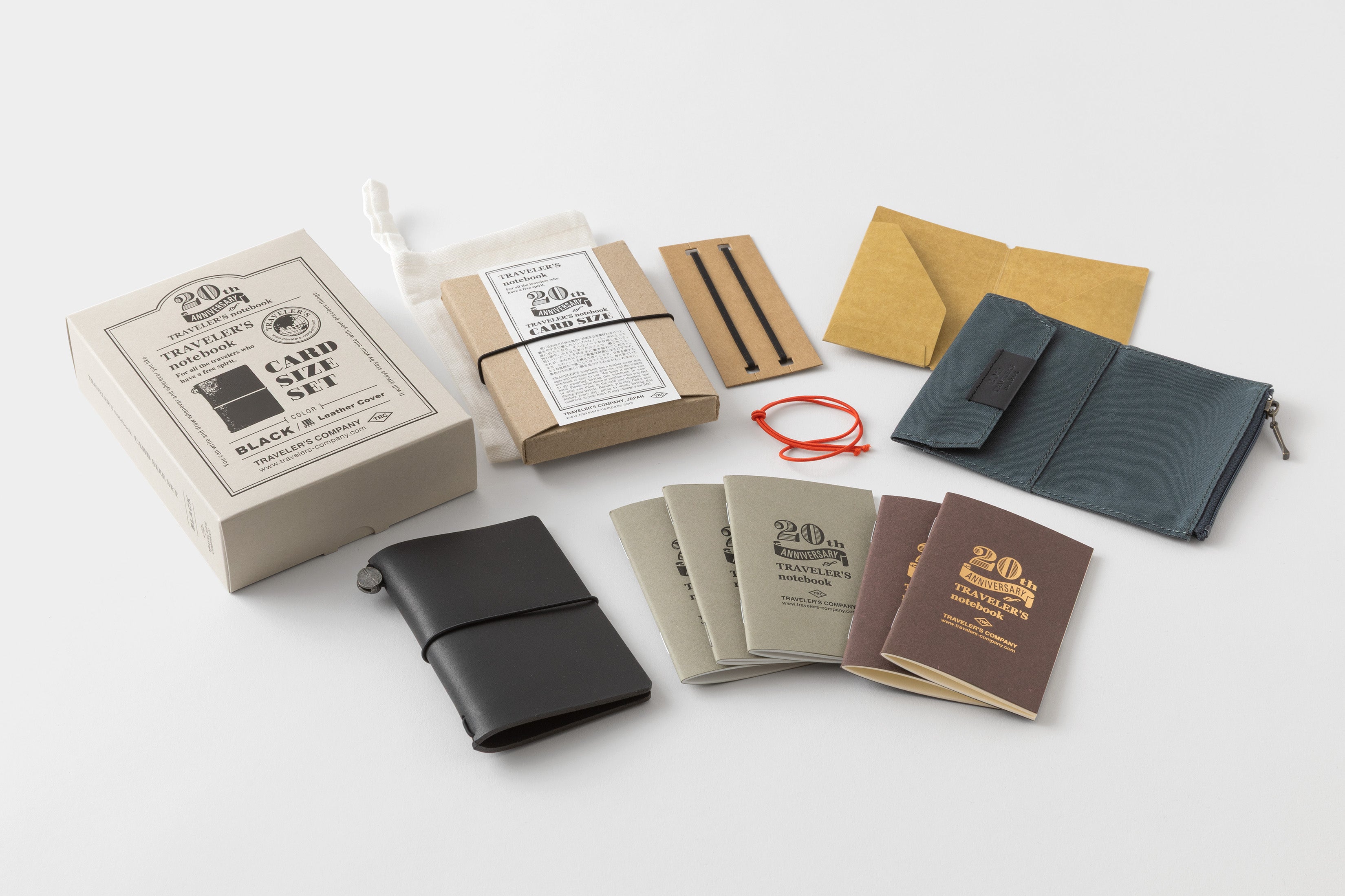 TRAVELER'S notebook 20th Anniversary Limited Edition Card Size Set