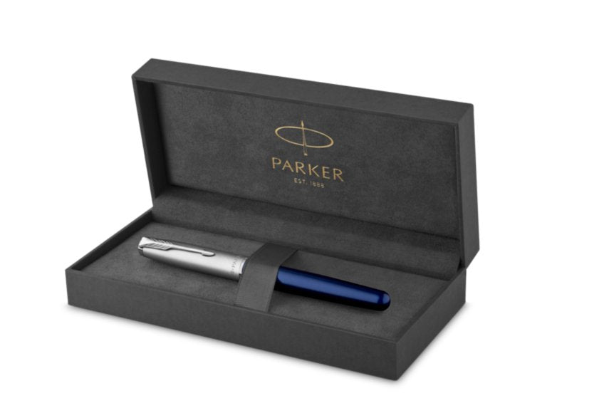 Parker Sonnet Essential SB CT Rollerball Pen Blue — Parker rollerball pen — fluid gel ink writing instrument, at Cityluxe Singapore