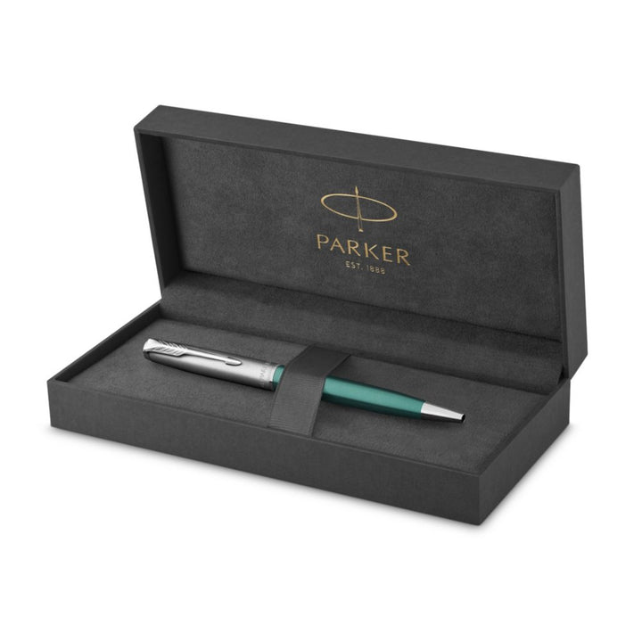 Parker Sonnet Essential SB CT Ballpoint Pen Green — Parker ballpoint pen — reliable smooth-writing everyday pen, at Cityluxe Singapore