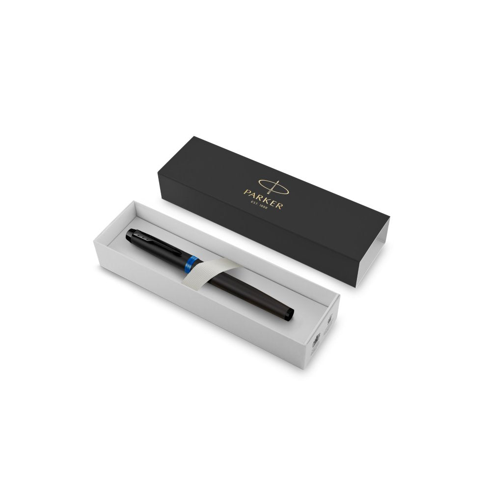 Parker IM PROFESSIONAL Vibrant Ring BT Fountain Pen Marine Blue — Parker fountain pen — precision nib writing instrument, at Cityluxe Singapore stationery store
