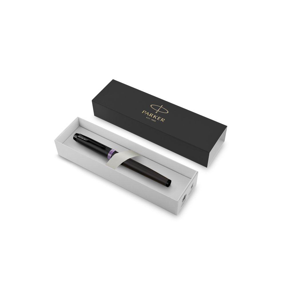 Parker IM PROFESSIONAL Vibrant Ring Rollerball Pen Amethyst Purple — Parker rollerball pen — fluid gel ink writing instrument, at Cityluxe Singapore