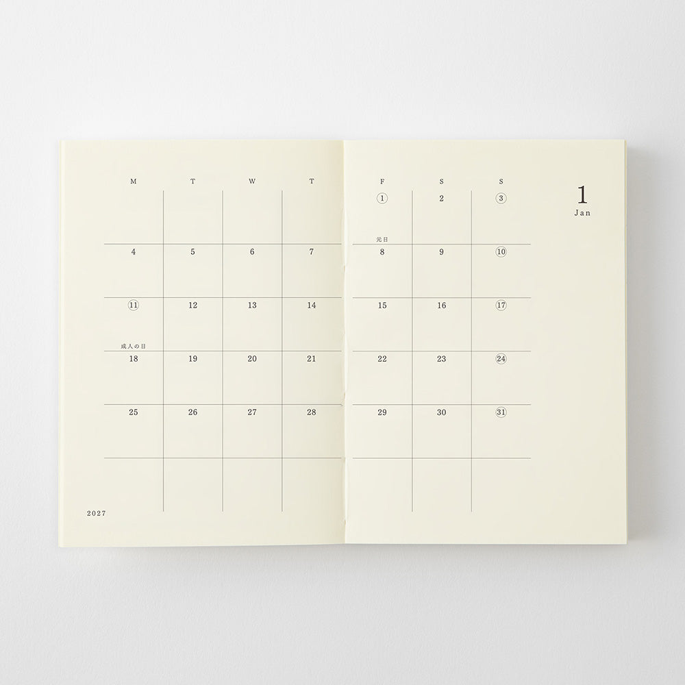 Midori A7 Notebook Diary 2027