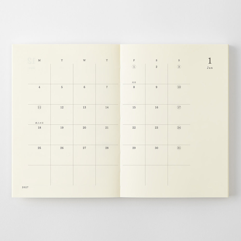 Midori A6 Notebook Diary 2027