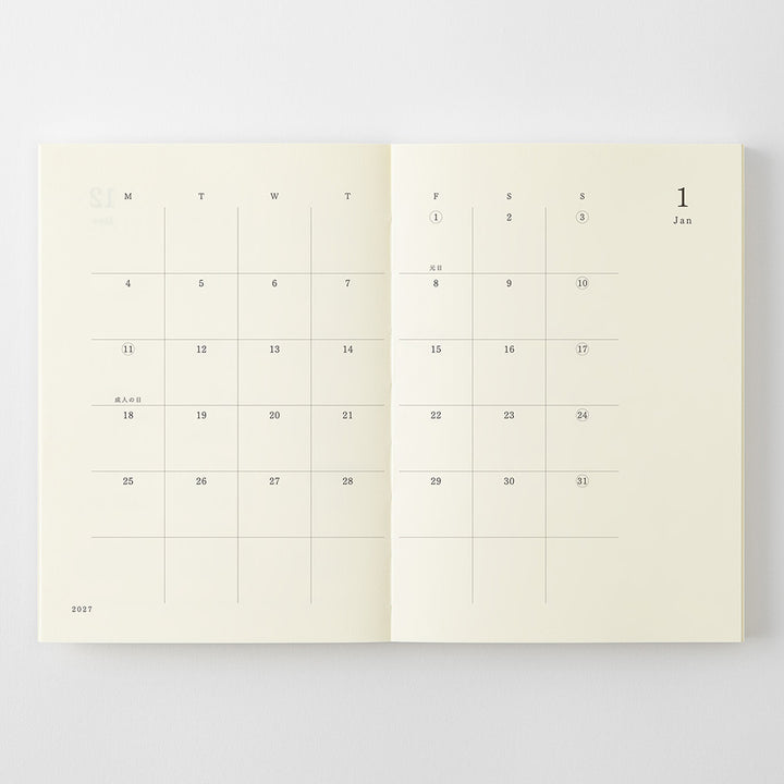 Midori A6 Notebook Diary 2027