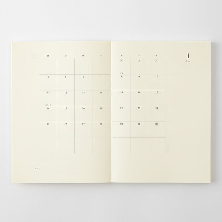 Midori A5 Slim Notebook Diary 2027