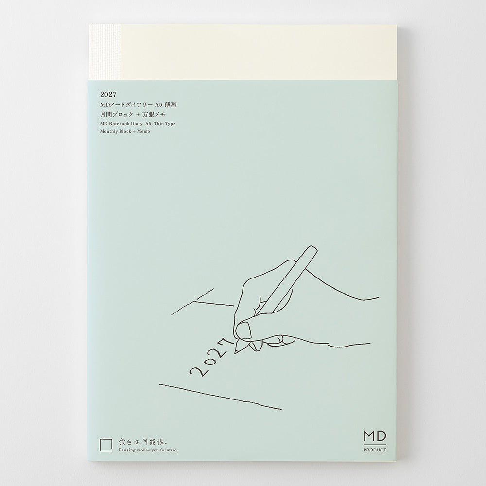 Midori A5 Thin Notebook Diary 2027