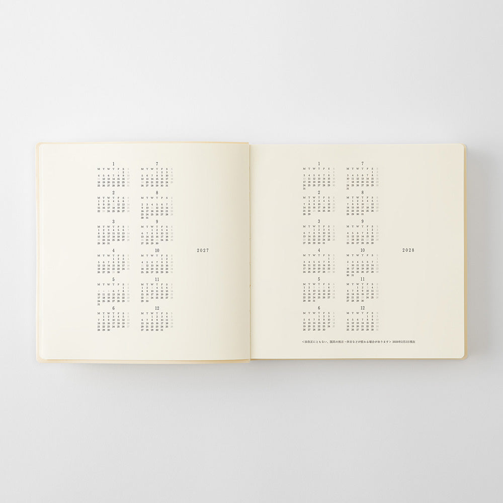 Midori A5 Square Notebook Diary 1 Day 1 Page 2027