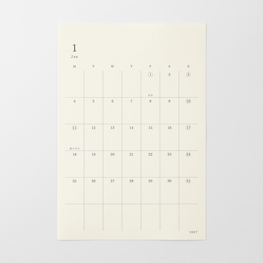 Midori M Diary Sticker 2027