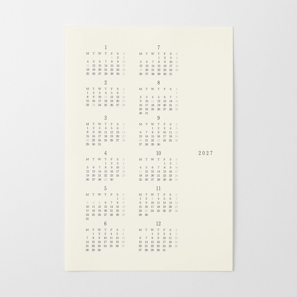 Midori M Diary Sticker 2027