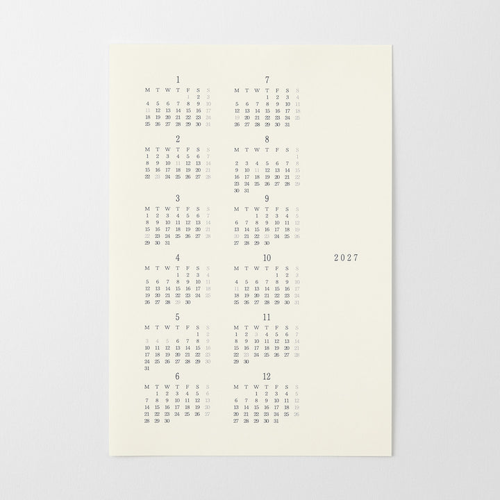Midori M Diary Sticker 2027