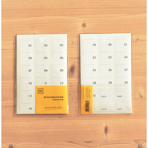 Load image into Gallery viewer, MU Craft Planner Sticker Date Sticker 01 - 02 - Bullet Journal DIY Date Month
