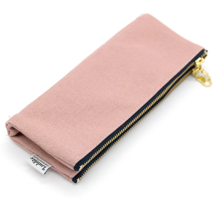 Luddite Kurashiki Canvas Folding Pen Case - Smoky Pink