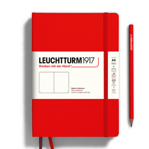 Leuchtturm1917 하드커버 A5 미디엄 노트북 레드 - 일반