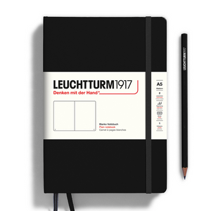 Leuchtturm1917 A5 Medium Hardcover Notebook - Plain / Black