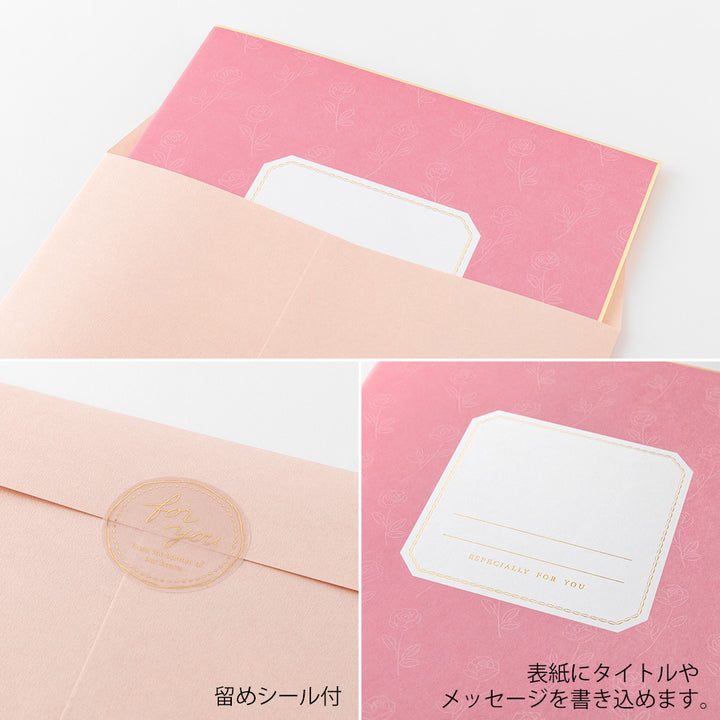 Midori Folded Message Cardboard with Translucent Sticker &amp; Envelope — Midori greeting cards — premium stationery and lifestyle, at Cityluxe Singapore