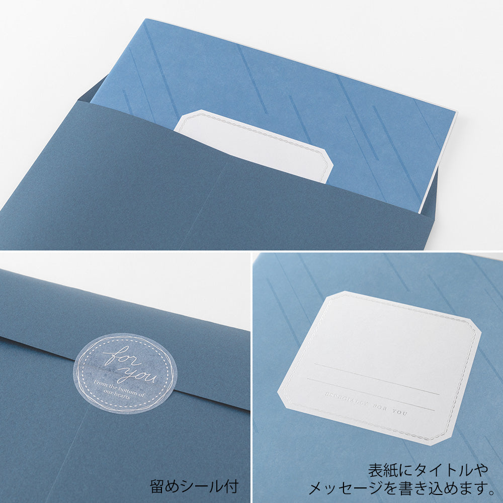 Midori Folded Message Cardboard with Translucent Sticker &amp; Envelope — Midori greeting cards — premium stationery and lifestyle, at Cityluxe Singapore