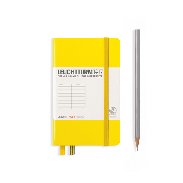 Load image into Gallery viewer, Leuchtturm1917 A6 Pocket Hardcover Notebook - Ruled / Lemon
