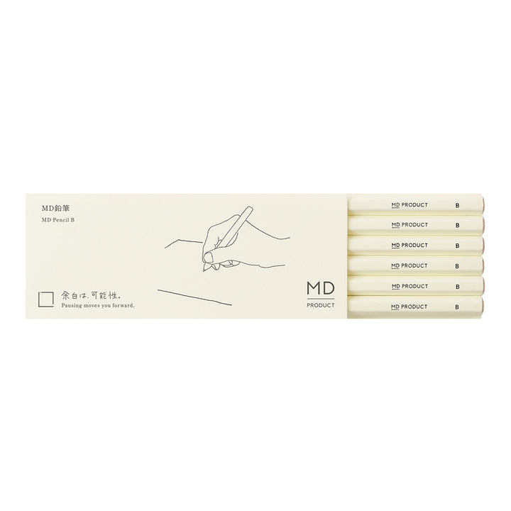 MD Pencil 6 pcs Set <B> — MD Paper pencil — quality graphite writing pencil, at Cityluxe Singapore