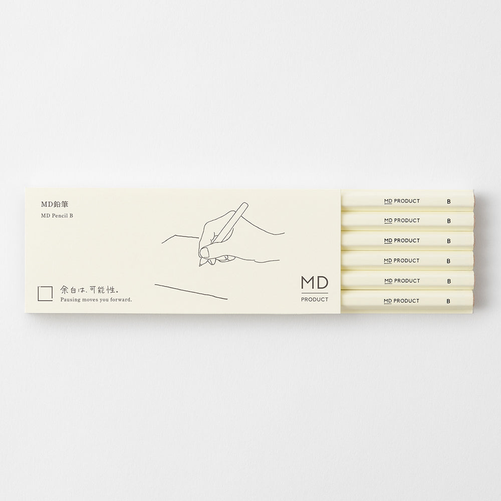 MD Pencil 6 pcs Set <B> — MD Paper pencil — quality graphite writing pencil, at Cityluxe Singapore