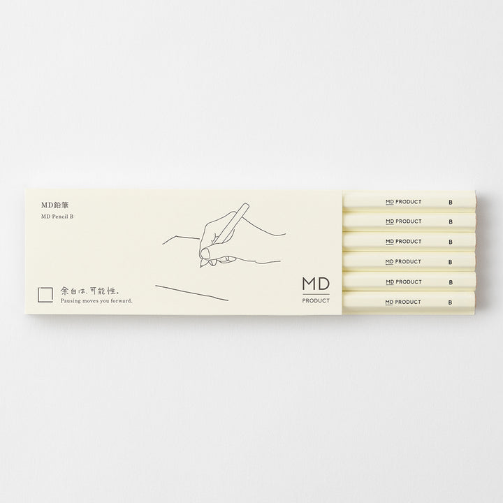 MD Pencil 6 pcs Set <B> — MD Paper pencil — quality graphite writing pencil, at Cityluxe Singapore