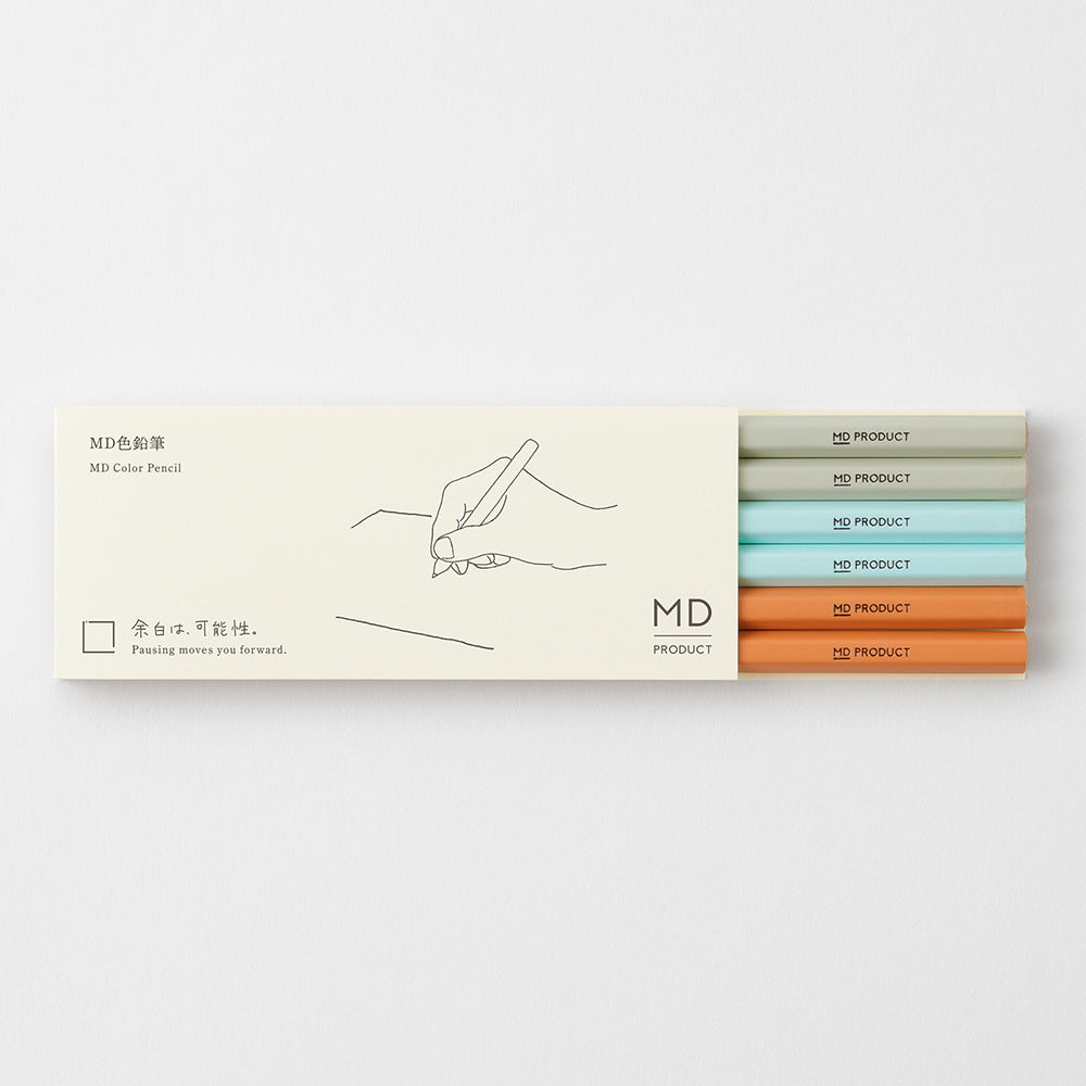 MD Color Pencil 6 pcs Set — MD Paper pencil — quality graphite writing pencil, at Cityluxe Singapore