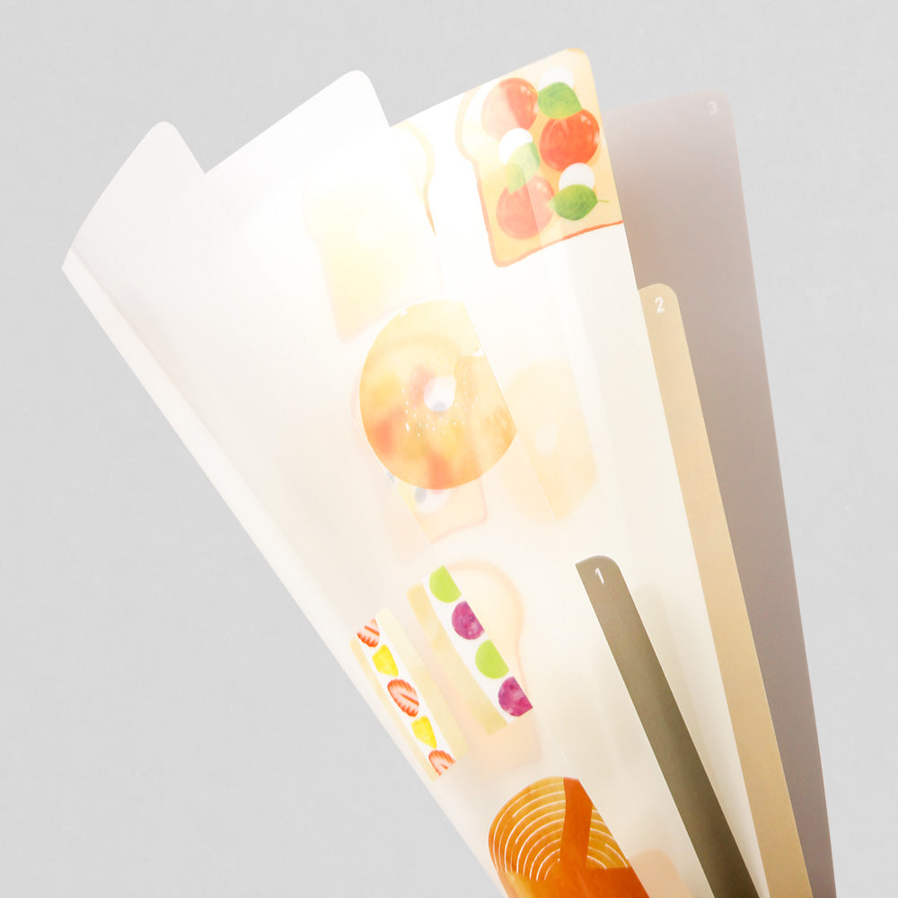 Midori 3 Pockets Clear Folder A4 Toast
