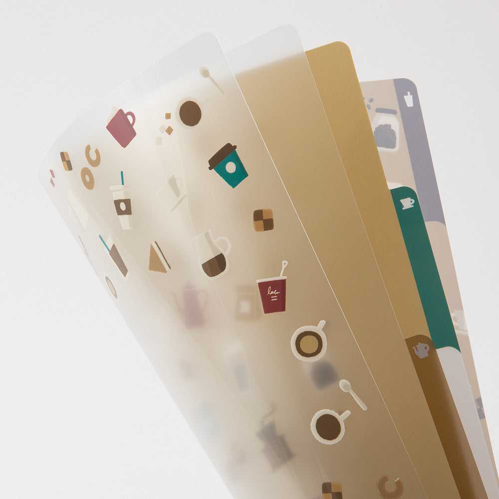Midori A4 3 Pockets Clear Folder in Coffee A — Midori file folder — premium stationery and lifestyle, at Cityluxe Singapore